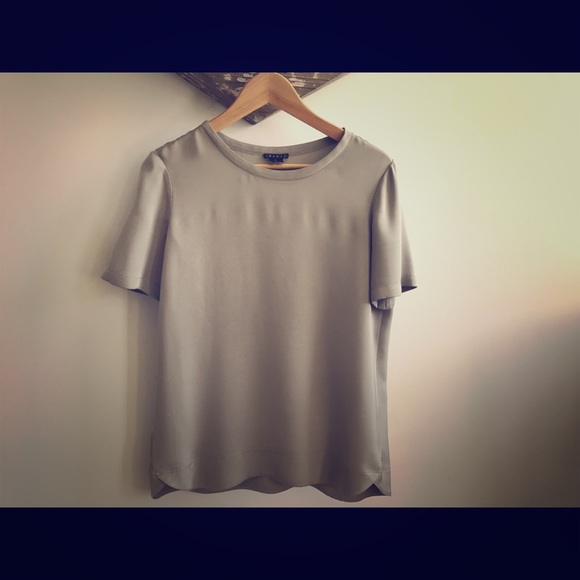 theory silk tee dress
